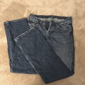 Wild fable low-rise bootcut size 4, dark blue jeans.